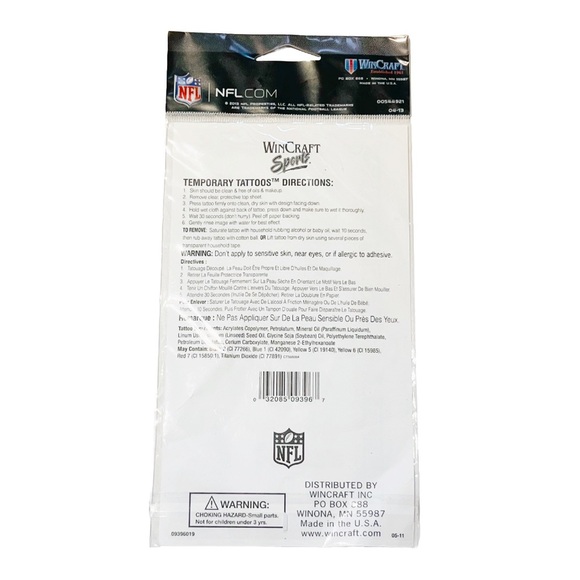 NFL National Football League Pittsburgh Steelers Temporary Tattoos Logo Helmet - Picture 2 of 11